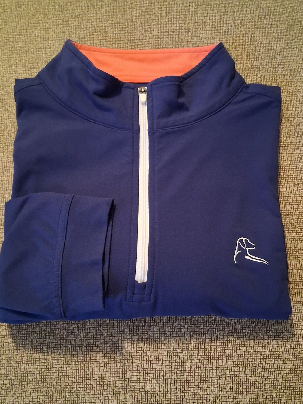 Rhoback Men's Blue 1/4 Zip Golf Pullover - Size M